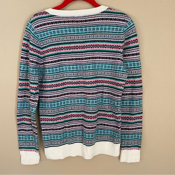 Talbots Wool Blend Fair Isle Crew Neck Sweater - Picture 6 of 6